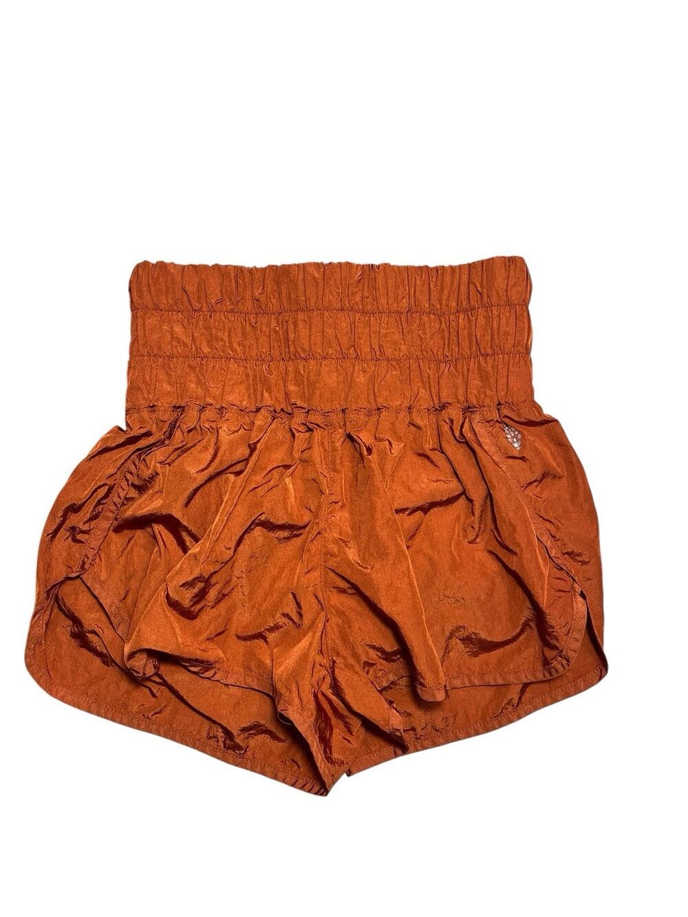 FP Movement Free People The Way Home Shorts Wide Waist Rust Women's Small Active